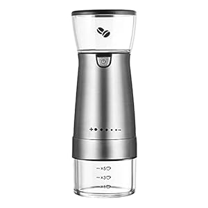 Lahuko Electric Burr Coffee Grinder,Adjustable Stainless Steel Rechargeable Coffee Bean Grinder Machine, One-Touch…