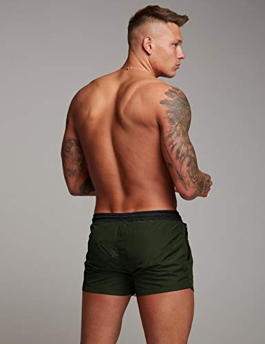 COOFANDY Men's Swim Bikini Swimwear Swimsuit Tight Solid Fashion Short Mesh Lining