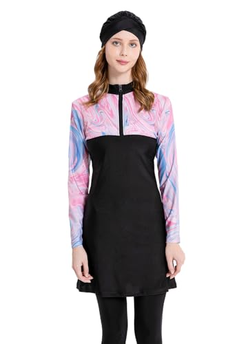 Muslim Swimsuits for Girls Modest Islamic Swimwear 3Pcs Burkini Set Bathing Suit4