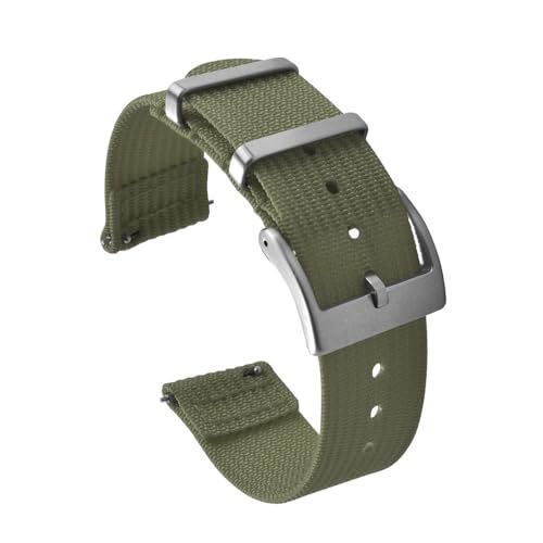 Bracelet montre nylon nervuré 20mm pour explorer le monde au quotidien style militaire chic
