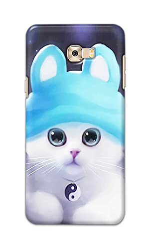 Image of Chinese Cutie Kitten Cat Big Eyes Lovely Girl Ears Hard Back Case Cover for Samsung Galaxy C7 Pro Back Cover -(J5) VNS2221