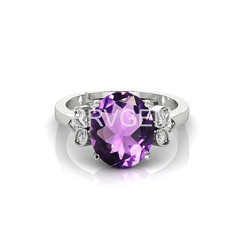 Bague améthyste Katela faite main pour homme et femme en argent unique