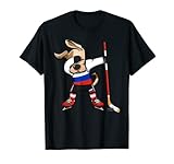 Lustiger Dabbing Dog Russia Eishockey-Fans Jersey Dab Player T-Shirt