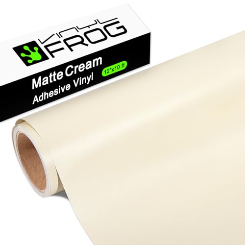 Vinyle adhésif crème permanent mat sans bulles VINYL FROG 3m