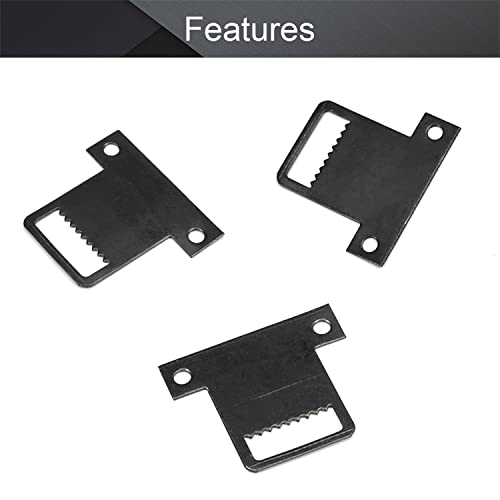 Image of MroMax 20PCS Sawtooth Picture Hangers Iron Picture Hangers 1.26 inch x 0.31 inch Double Hole Picture Frames Hangers for Hanging Clock Paintings Artwork Picture Frame Hook Photos Black