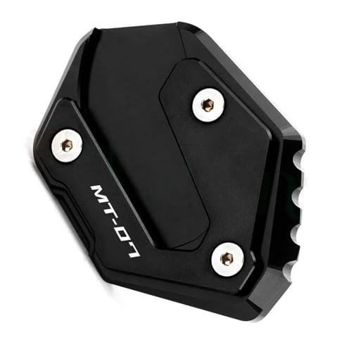 Plaque d'agrandissement béquille latérale Yamaha MT07 finition noire Nero