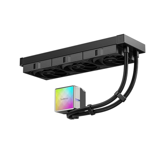 Image of NEXAURA 360 Liquid Cooler, 360mm, PWM Pump, 2500-3600RPM, Diamond Glow ARGB Pump Head, Fluid Dynamic Bearing Fans, Black