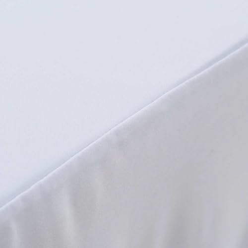 Nappe extensible blanche 183x76x74 cm housse de table élastique - 3