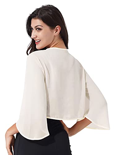 Soft Capelets for Women Chiffon Shawl Wraps Shrug for Evening Dress Wedding Capes Cover Up2