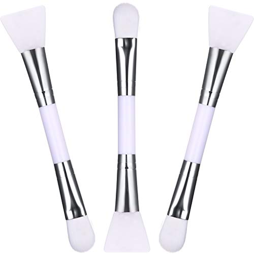 3 Pieces Dual-sided Face Mask Brush Silicone Facial Mud Clay Applicator Mask Beauty Tool for Foundation Applying Mud Clay Mask Modeling Mask Body Lotion and BB CC Cream