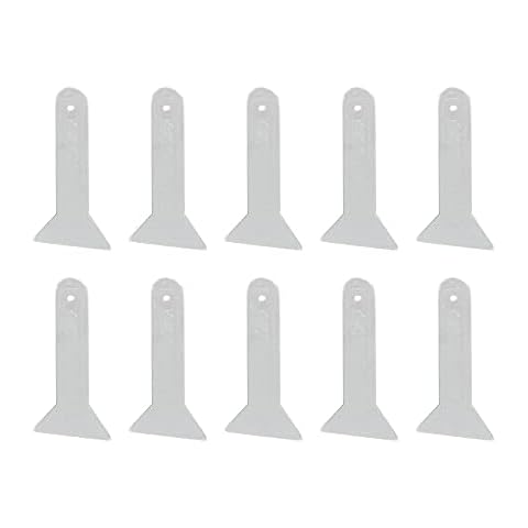 Herb Grinder Pollen Scrapers 1in x .5in - 10 Pack (Clear/White) Cover
