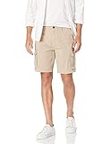 Amazon Brand - Goodthreads Men's 9' Inseam Cargo Stretch Canvas Short, Light Khaki, 34
