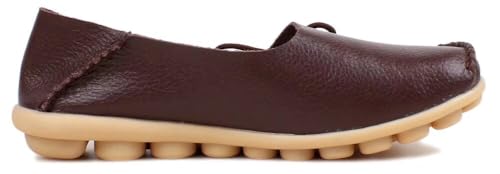 Image of Women's Leather Slipper Loafers Flat Shoes Slip-Ons