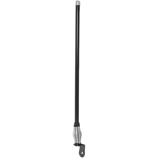 MIKANIX Bike Universal Decorative Front | Rear Aluminium Spring Antenna | Aerial Rod with Chrome Cap RE, Bullet, Harley, Bajaj Avenger Motorcycle (28 Inch)