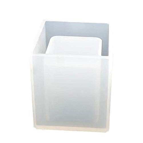 Brocha De Maquillaje Portalapices Organizador De Bolígrafos Molde De Soporte De Bolígrafo Redondo Cuadrado Estilo Nórdico Geométrico Epoxi Resina Seca Decoración Artesanal Juego De Adornos Molde De Si Cover
