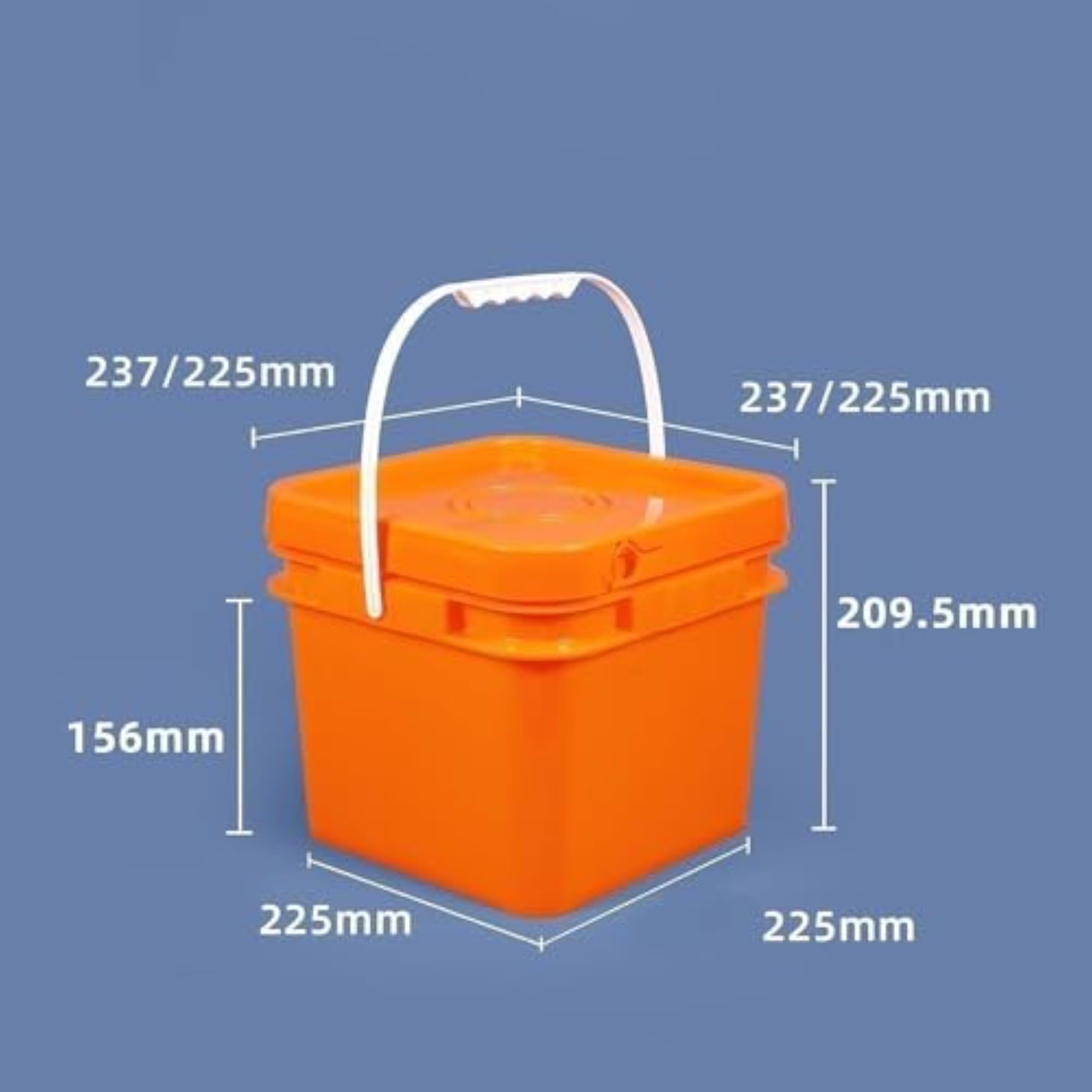 Heavy Duty Square Bucket for Car Washing & Cleaning, 8L