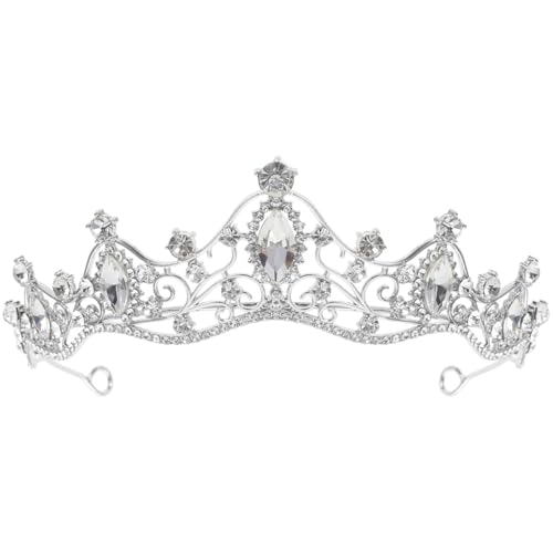 Diadème de mariée GANAZONO en couronne baroque et strass diamant pour grand mariage