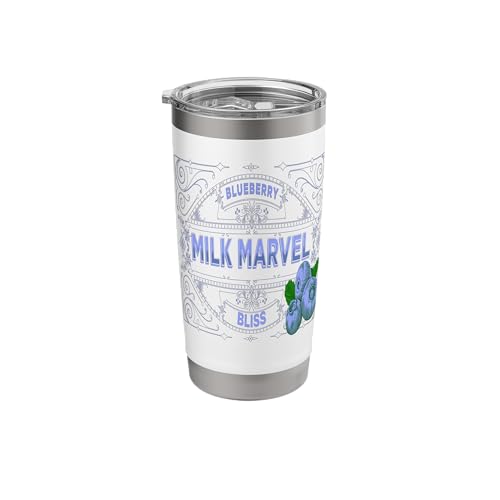 Blueberry Milk Marvel Bliss Food Humor Berry Sweetness Stainless Steel Insulated Tumbler