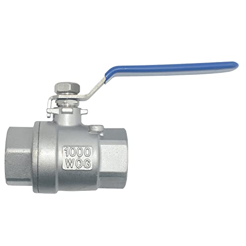 Image of DAN SPEED 3 /4 inch NPT Female 316 Stainless Steel Full Port Ball Valve Vinyl Handle WOG1000 (3 /4 inch)