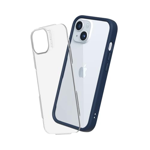 Coque iPhone 15 Plus RhinoShield Mod NX Bleu Marine : protection fine et personnalisable sans BPA