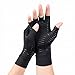 Copper Arthritis Gloves, Copper Compression Gloves for Arthritis Hands for Women and Men, Fingerless Arthritis Pain Relief Gloves for Carpal Tunnel, Rheumatoid,Tendonitis,Relieve Muscle Pain(Black,S)