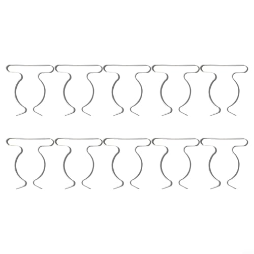 10 Pcs Spring Terry Clips, Industrial Grade Manganese Steel Snap Fastener for Organizing Tools Brushes Hoses in Shed Cabinet Garage Wall Rack Silver(50mm)