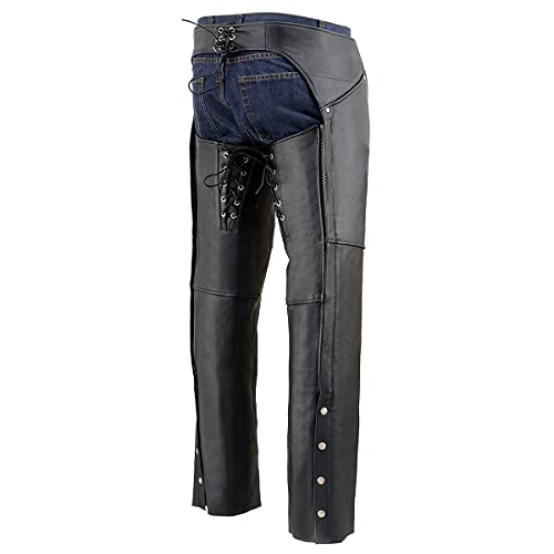 Image of Milwaukee Leather Premium Leather Motorcycle Riding Chaps for Women Bikers