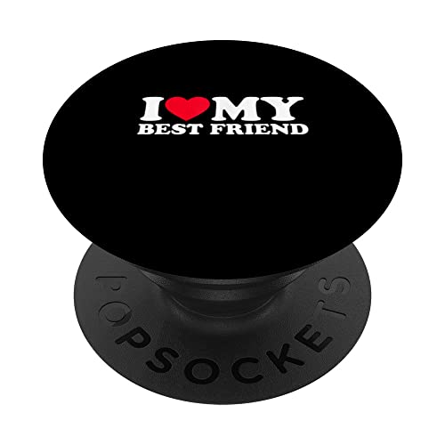 I Love My Best Friend Tshirt Funny Vintage Men Women Gift PopSockets PopGrip Interchangeable