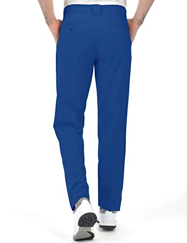 Bakery Men's Golf Pants Stretch Lightweight Straight Relaxed Fit Flat Front, Royal Blue, 36W X 32L #TOP2