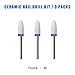 finibir Nail Drill Bits 3Pcs,3/32 Nail Drill Bits Set for Acrylic Gel Nails,Professional Nail Drill Bits for Crystal Nail Extension Nail Removal,Fast, Safe and Painless (Flame - M) Medium - M