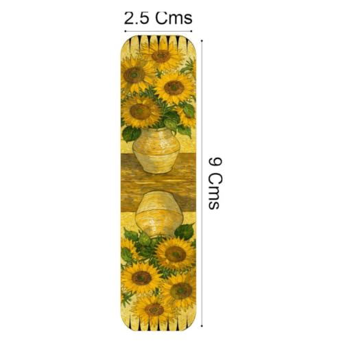 Image of Zesta Magnetic Bookmark | Aesthetic Book Mark for Reading | Cute Anime Bookmarks for Kids, Students | Book Accessories for Novels, Gifts for Readers (Van Gogh Inspired, Medium (9X2.5 Cms))