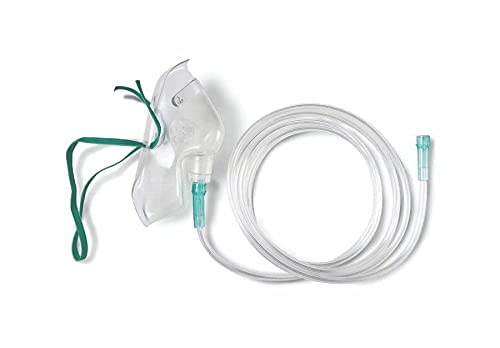 O+ Oxygen Mask Adult Inhaler Accessories Mask Tube with Long Tube and Adjustable Elastic Strap Adjustable Oxygen Concentration OP