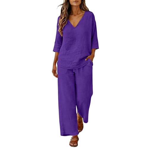 Ropa de playa y vacaciones con este conjunto de pantalón ancho cómodo 7