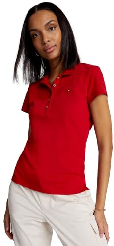 Image of Tommy Hilfiger Women's Solid Short Sleeve Pique Polo Shirt