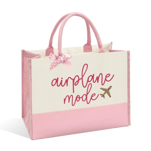 Pilot Gift Airplane Modeew4ewq tote Bag Flight Attendant Gifts birthdays Christmas Halloween women mom daughter sister teacher female Gifts.airplane travel essentials.