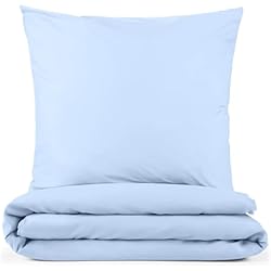 Blumtal Juego de Funda Nordica Cama de 135 - Microfibra Juego de Funda Edredon 220x220 y 2 Fundas de Almohada 70x40, Certificado Oeko-Tex, Muy Suave y Transpirable - Azul Claro