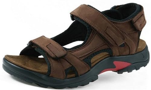 Men's Sport Sandals Outdoor Hiking Sandals Closed Toe Leather Athletic Lightweight Trail Walking Casual Sandals Water Shoes
