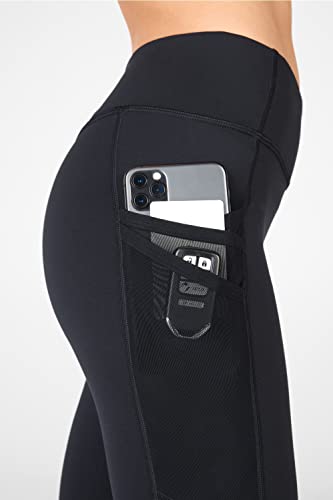 Fabletics Women's Trinity Motion365® Mid-Rise 7/8 Legging, Workout, Yoga, High Compression, Breathable, S, Black #TOP2