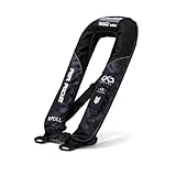 BASARO (バサロ) AIR RIDE 国土交通省型式承認品 桜マーク タイプA 自動膨脹式 ライフジャケット 桜マーク付き 自動/手動双方対応モデル 救命胴衣 全航行区域対応 大人用 釣り 肩 肩掛けタイプ 首 首掛けタイプ メンズ レディース サイズ 60～130cm 日本メーカー B-Lifejac-AX01 日本語取り扱い説明書 (ブラック迷彩)