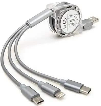 ZQWINT Multi Charging Cable 3A 4ft 3 in 1 Retractable Charging Cord Multi USB Cable Fast Charger Cord Adapter with IP/Type C/Micro USB Port for Cell Phones/IP/Samsung Galaxy/Ps/Tablets and More (B0BR86V96K) Amazon Price History, Amazon Price Tracker