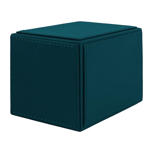Image of V-CUBE DESIGNS Premium Vegan Leather Pen Holder for Desk & Study Table Accessory | Marker /Pencil Stand for Student | Stationery Organizer for Office Table & Home | 6mm Thickness with MDF Core |Teal