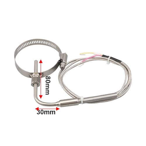 Sensor termopar de acero inoxidable con orificio ajustable y resistencia de 1250 °C 2