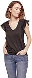 Brillos SPRINGFIELD Camisa Manga Corta Brillos Camiseta, Negro, XL para Mujer