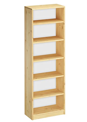 Erst-Holz® Regal Bücherregal Wandregal Standregal Holzregal Massivholz Kiefer Farbe wählbar V-90.82-41-18, Holzart/Holzfarbe:Kiefer Cover