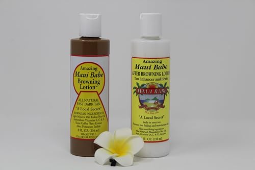 Hawaii Delights Maui Babe Tanning Lotion Set with Hair Clip