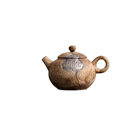 LAPADULA Teekessel Topf Handgemachte Teekanne aus Steinzeug, Alter Steinschlamm, Haushaltsteekanne im japanischen Stil, Einzelkanne, handgekrallte Kanne Teekanne für Infuser