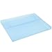JAM PAPER Plastic Portfolio with Two Button Snap Closure - 9 1/2 x 12 1/2 x 3/4 - Blue Translucent - Sold Individually