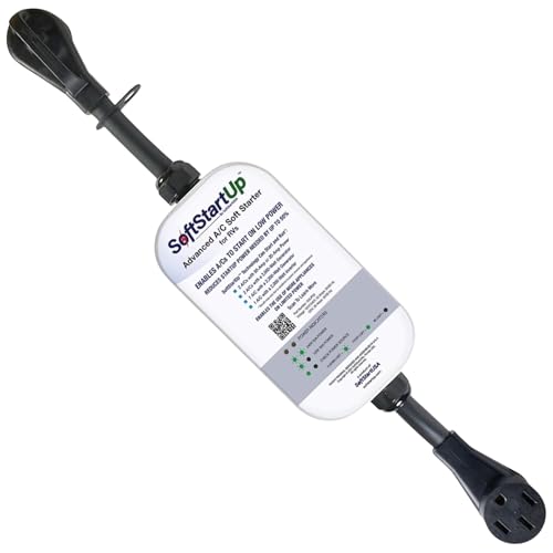 SoftStartUp Plug & Play RV A/C Soft Start – No Installation Required RV Air Conditioner Soft Starter for Travel Trailers, Class B & C RVs, 30A/50A Power & 2200W Generators