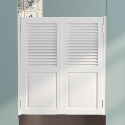 Portes à deux persiennes oscillantes de 101,6 cm avec charnières