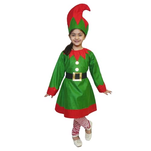 Image of Kaku Fancy Dresses Elf Costume for Kids Fancy Dress Outfit for Christmas Events
